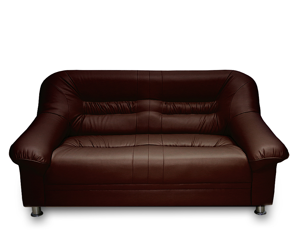 Изображение товара Диван Карелия 155x90x85 см из эко-кожи, прямой, Россия, коричневый