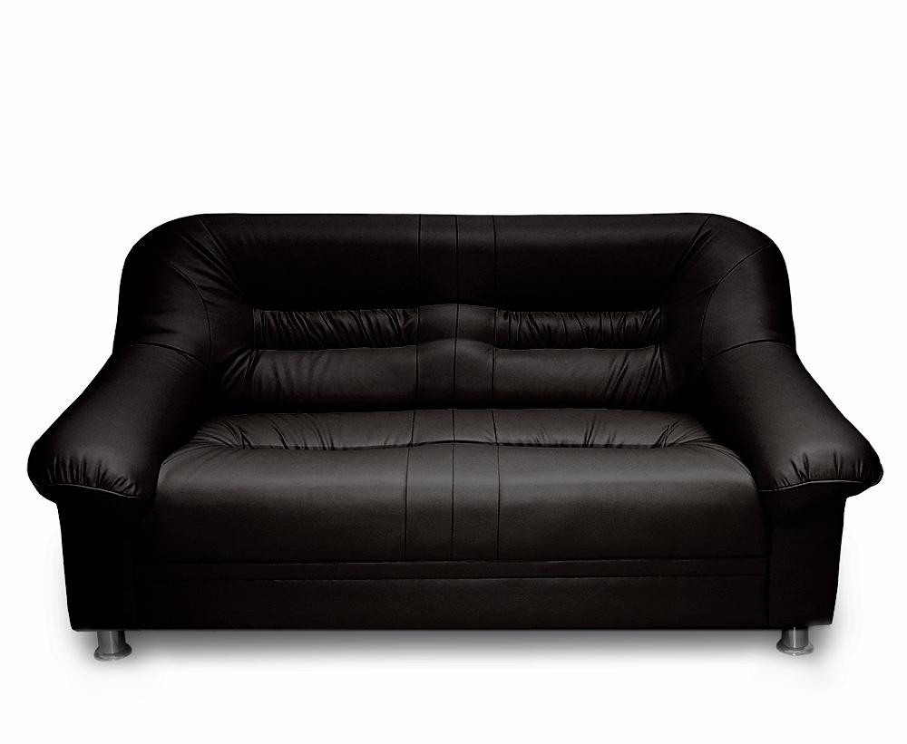 Изображение товара Диван прямой Meblines Карелия 155x90x85 см эко-кожа черный