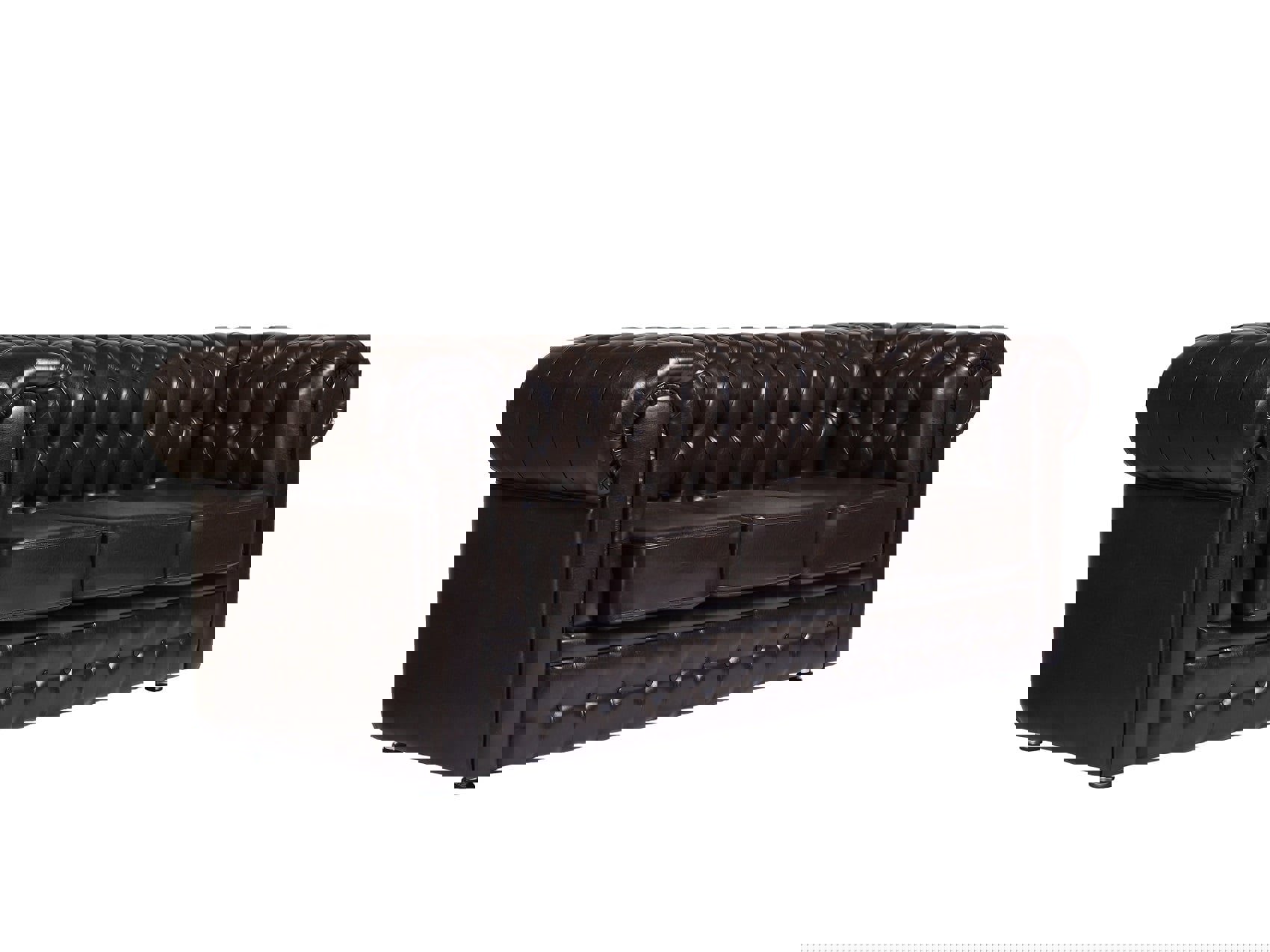 Изображение товара Диван прямой Meblines Честер 195x85x85 см эко-кожа коричневый