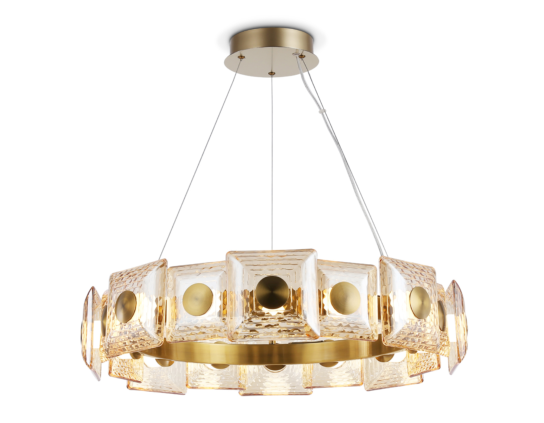 Изображение товара Люстра подвесная светодиодная Ambrella light High light Lh31027* 23 м² теплый белый свет цвет коричневый/латунь