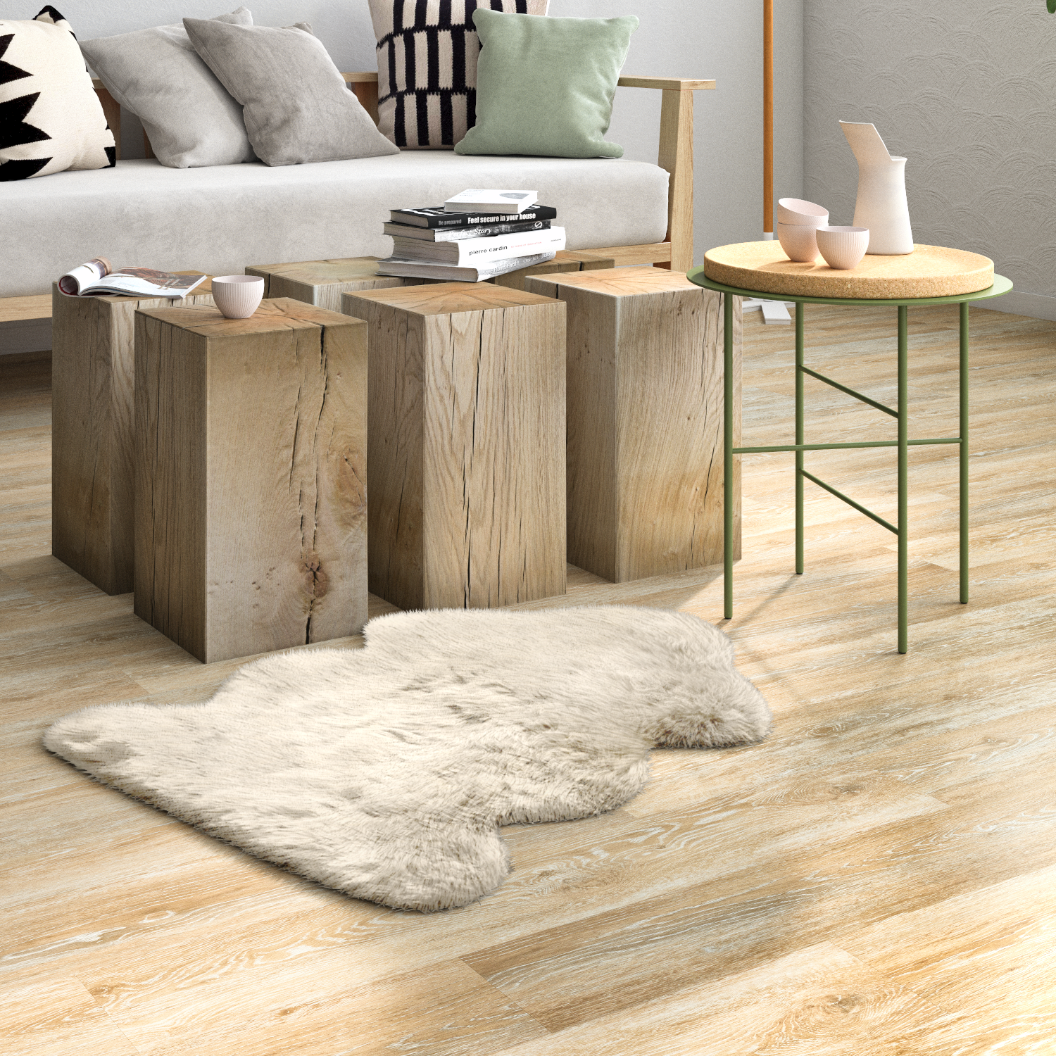 Изображение товара Ковер KREAFORTA Meribel 60x90 см акрил цвет белый