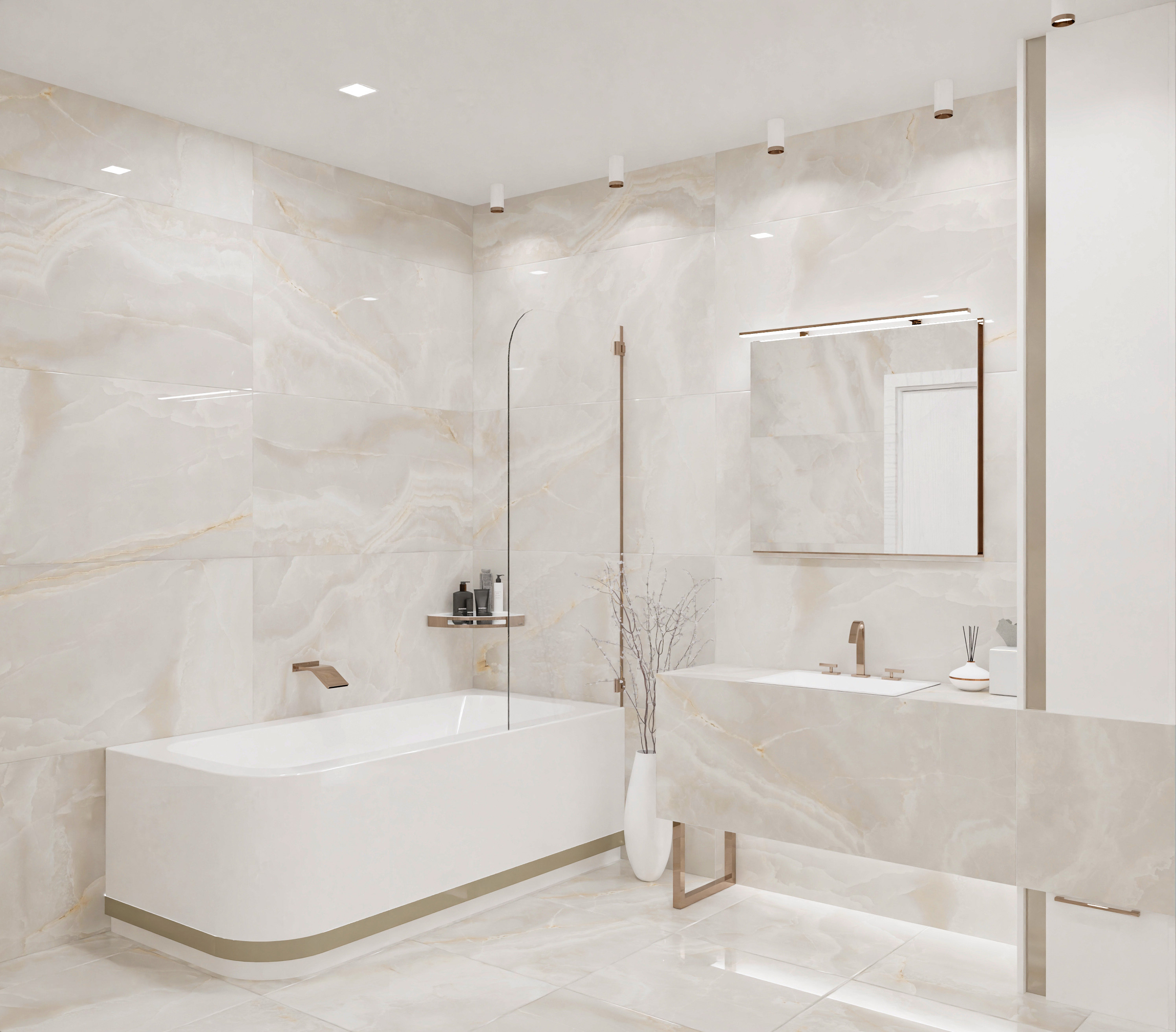 Изображение товара Керамогранит Azori Onyx vanilla sky 60x120 см светло-серый глазурованный полированный