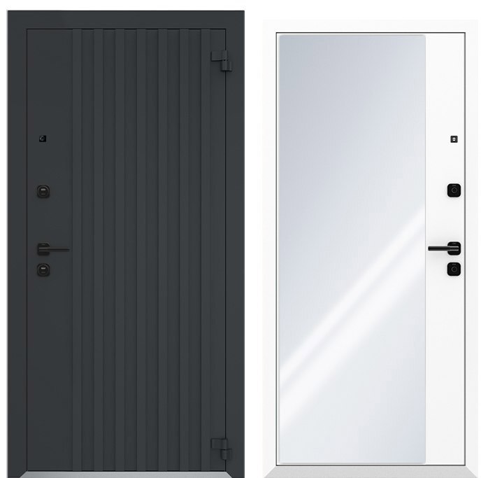 Изображение товара Входная дверь МЕТАЛЮКС AG6132Z 96x205 см с зеркалом и двумя замками