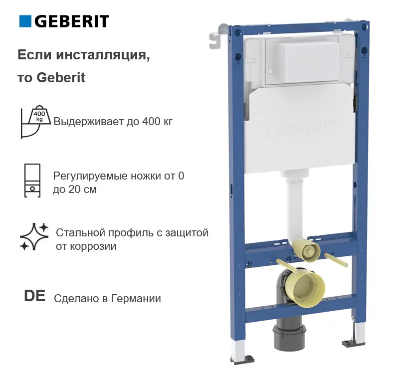 Инсталляция Geberit Alpha для унитаза - 1