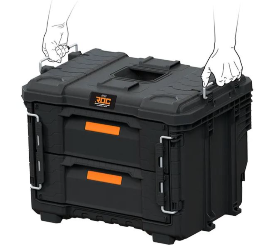 Изображение товара Ящик для инструментов Keter ROC Pro 2 Drawers 375x413x320 мм, полипропилен