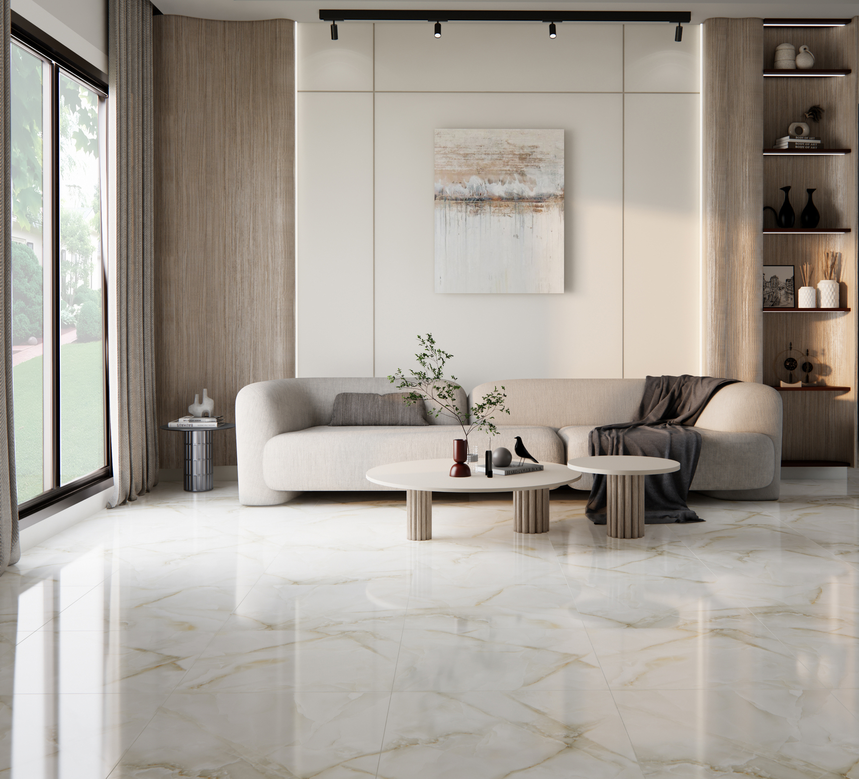 Изображение товара Керамогранит Eurotile Onyx 60x60 см бежевый глянцевый внутренний пол