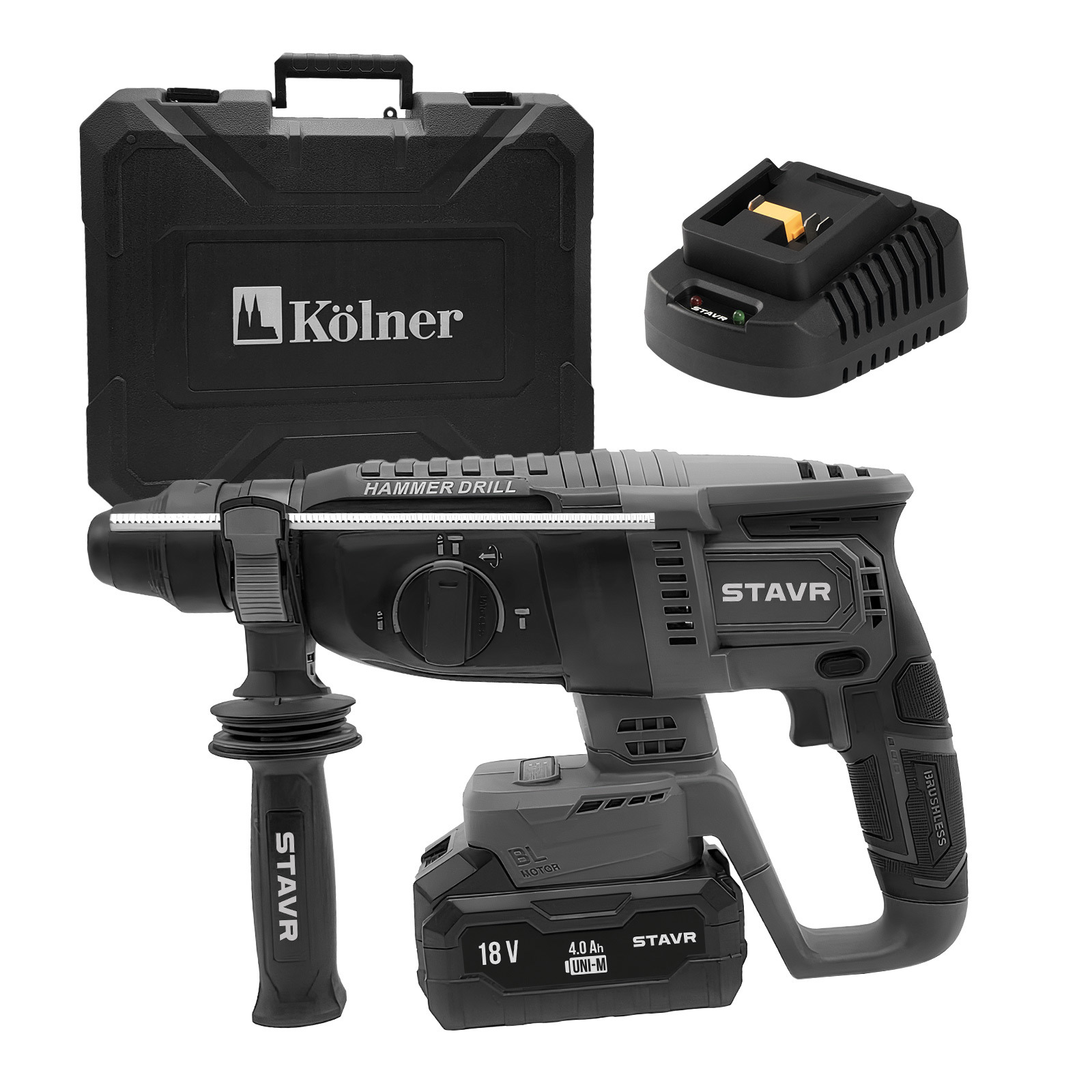 Изображение товара Перфоратор аккумуляторный STAVR SBH 18BL-26-1K 18 В Li-Ion 4.0 Ач