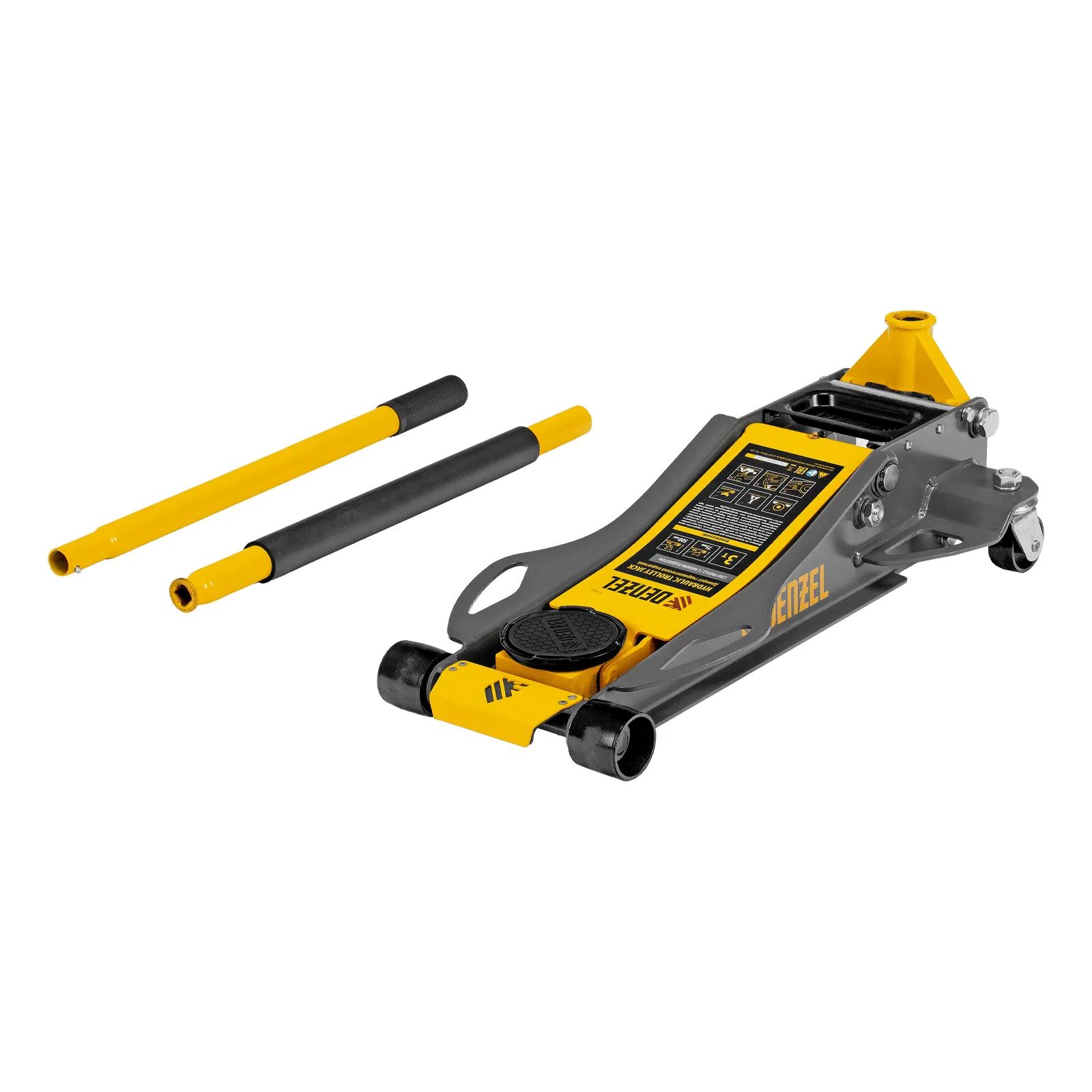 Изображение товара Домкрат подкатной гидравлический Denzel 51250 до 3 т, 75-500 мм