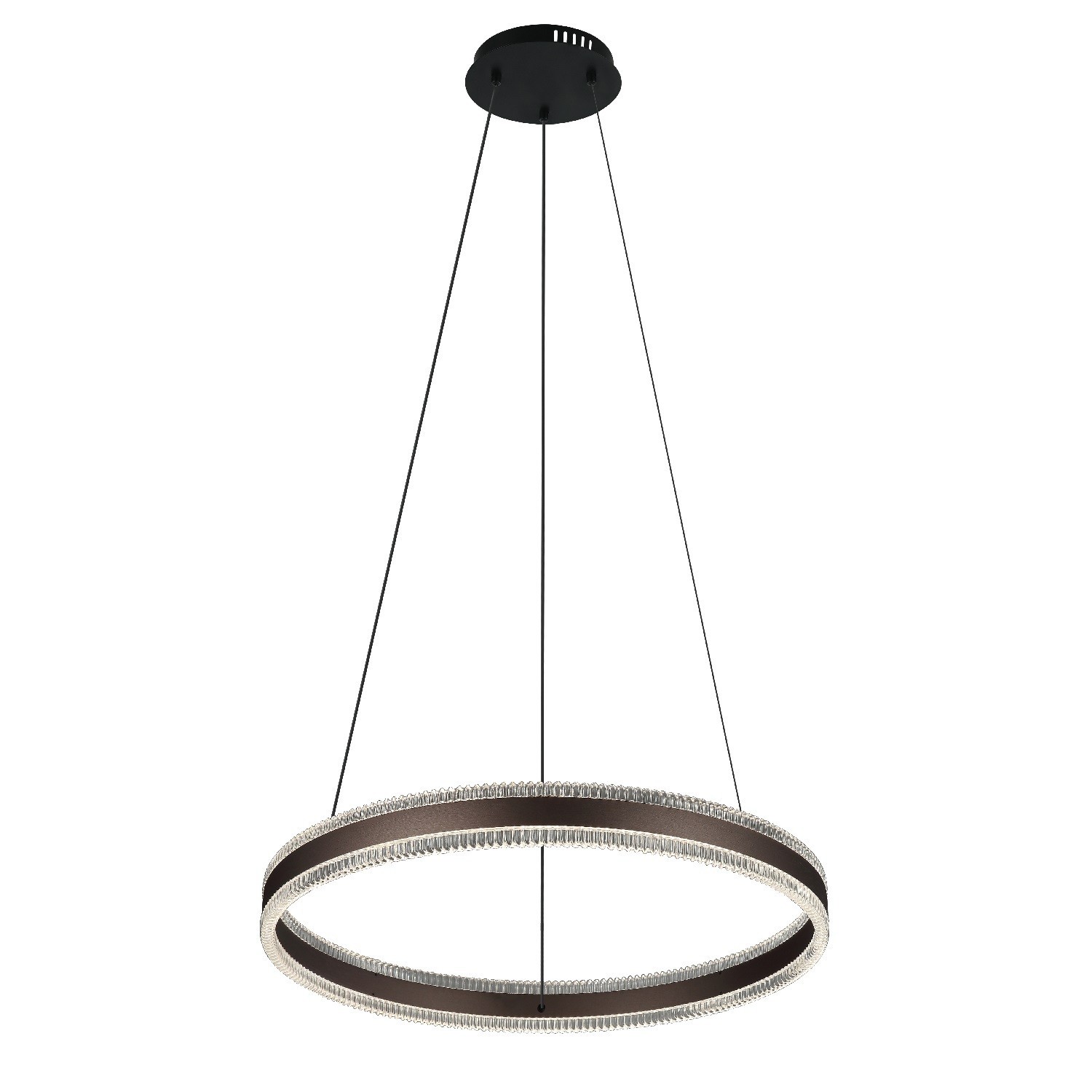Изображение товара Светильник подвесной светодиодный Gerhort Modern G52117/2bk cf+cl 4 м² нейтральный белый свет цвет коричневый/прозрачный