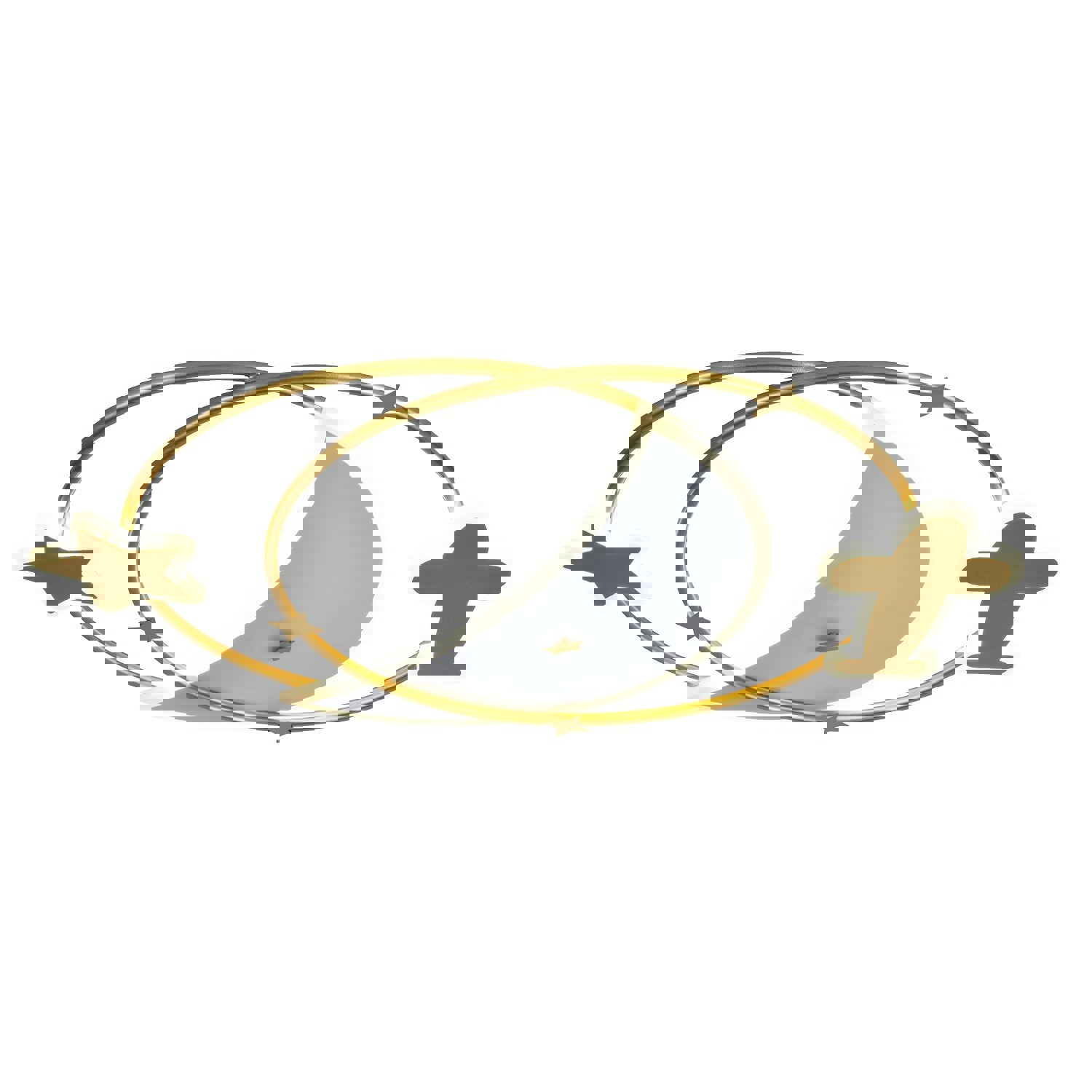 Изображение товара Люстра потолочная светодиодная Gerhort Kids' collection G61418/1gd+wt 8 м² желтый свет цвет белый/золотой