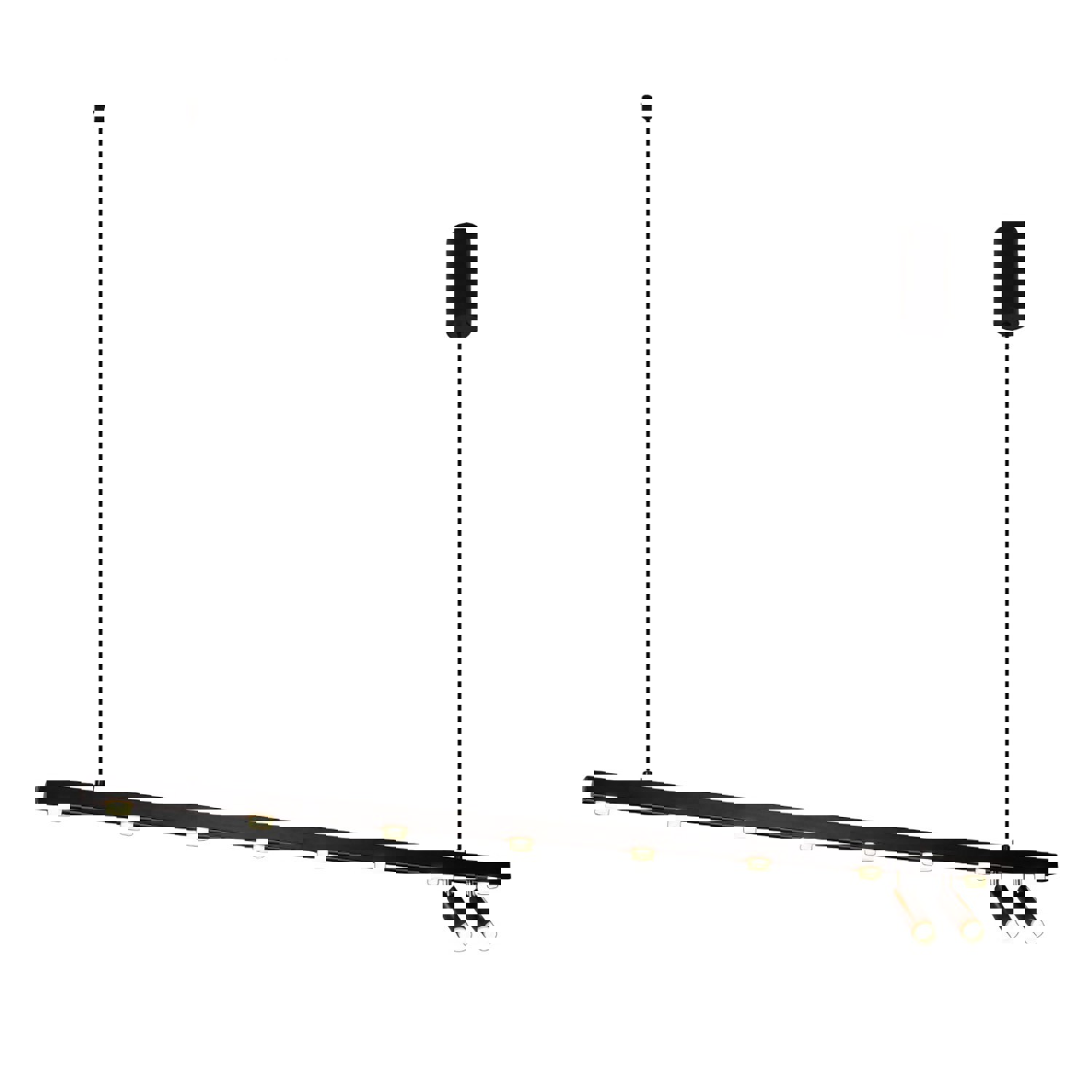 Изображение товара Светильник подвесной светодиодный Gerhort Modern G52134/12bk bk 10 м² желтый свет цвет белый/черный