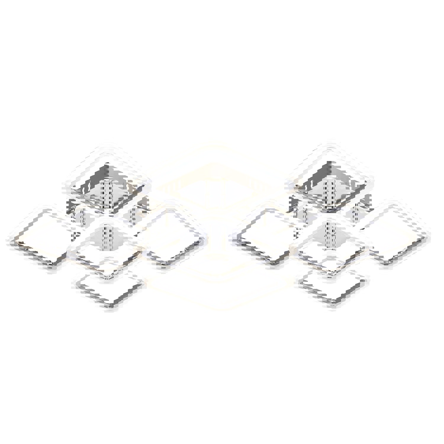 Изображение товара Люстра потолочная светодиодная Экономсвет Modern с пультом управления 109 м² регулируемый белый свет цвет белый