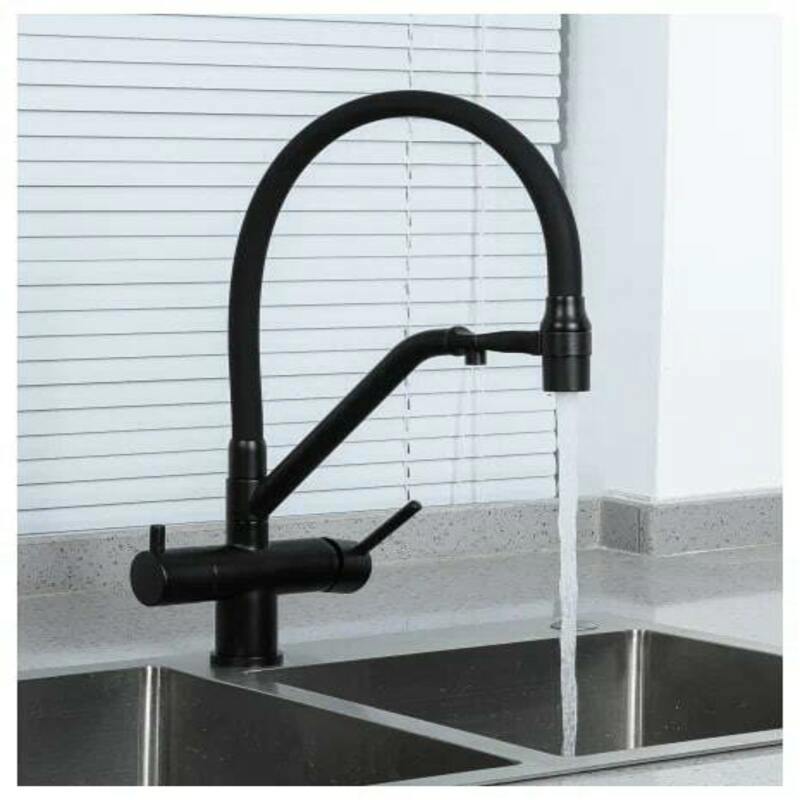 Изображение товара Однорычажный смеситель Gappo G98 излив 19.9 см латунь цвет черный