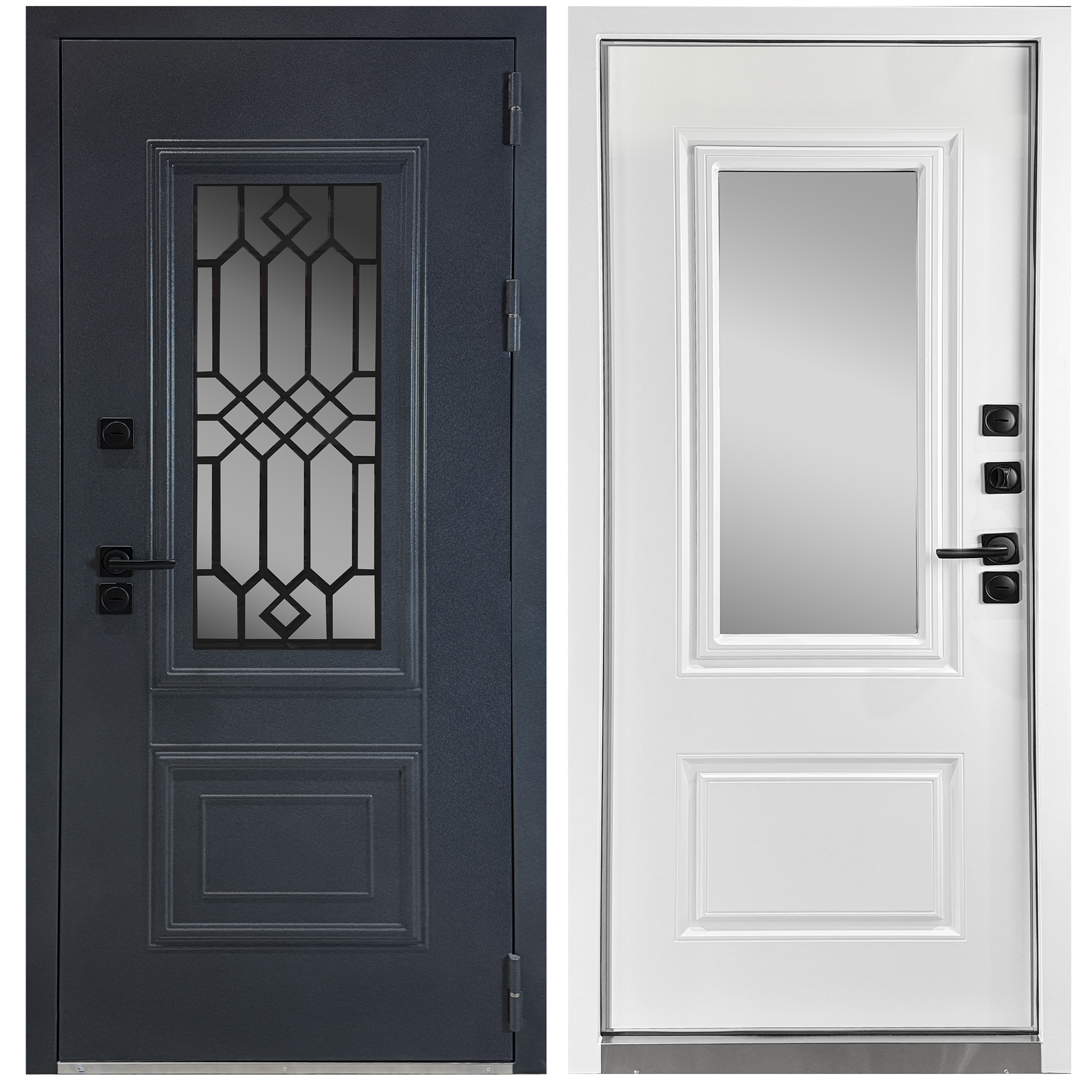 Изображение товара Входная дверь FOREMAN Ф-34 графит/белый матовый, 205x96 см, терморазрыв, 3 контура уплотнения Изображение товара Входная дверь FOREMAN Ф-34 графит/белый матовый, 205x96 см, терморазрыв, 3 контура уплотнения