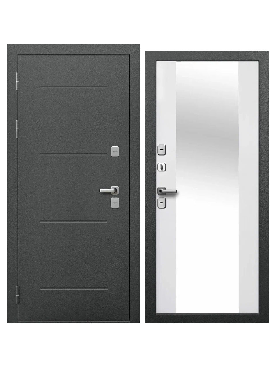 Изображение товара Входная дверь Superlock SL-102 левый 205x96см цвет антик серебро/эмалит белый с зеркалом Изображение товара Входная дверь Superlock SL-102 левый 205x96см цвет антик серебро/эмалит белый с зеркалом