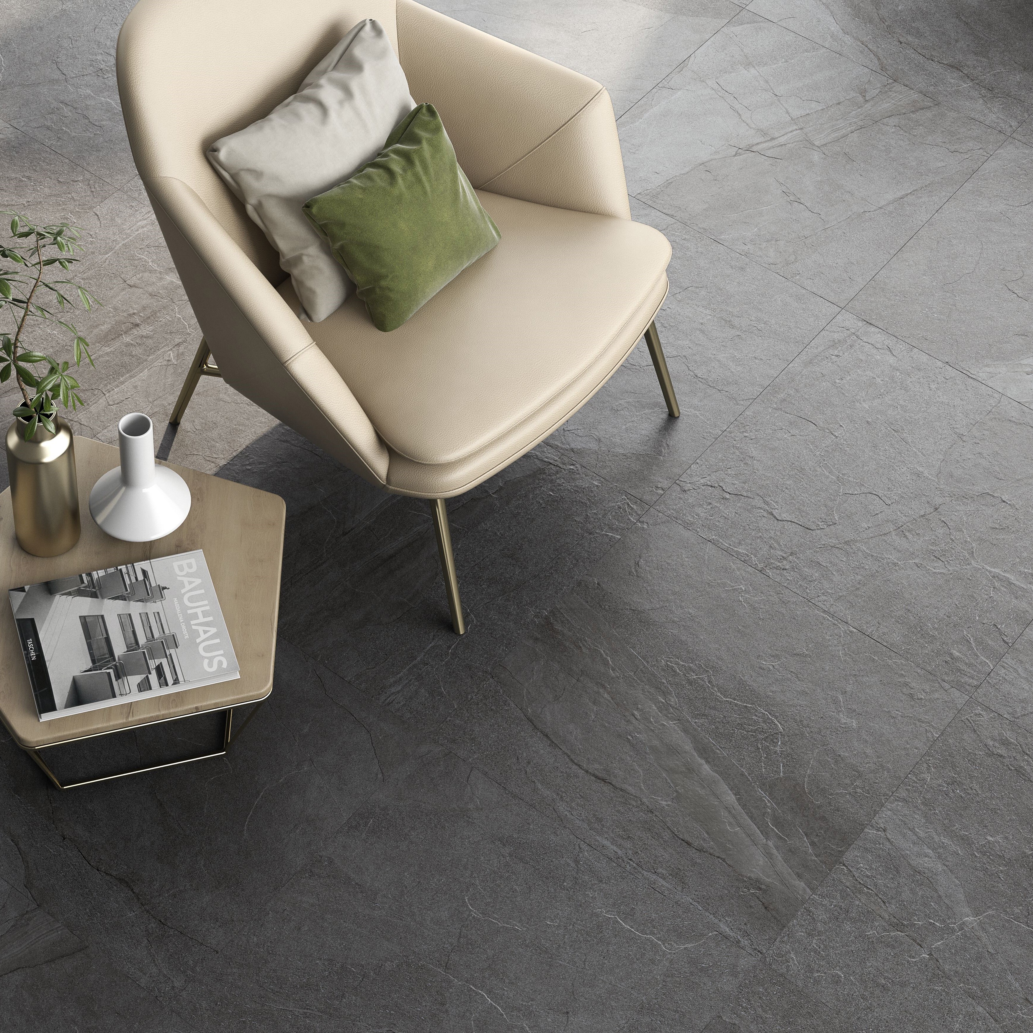 Изображение товара Керамогранит Prissmacer Halley 60x60 см Argento с имитацией камня