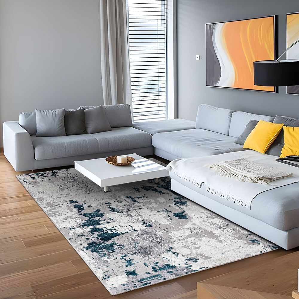 Изображение товара Ковер Merinos Палермо 100x200 см полипропилен серый абстрактный стиль