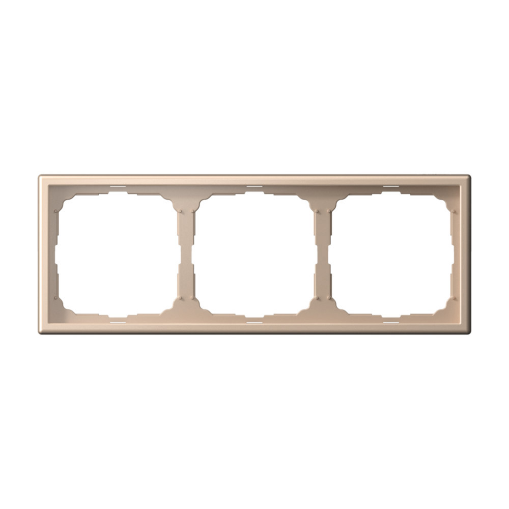 Изображение товара Рамка для розеток и выключателей Systeme electric ArtGallery 3 поста цвет песочный