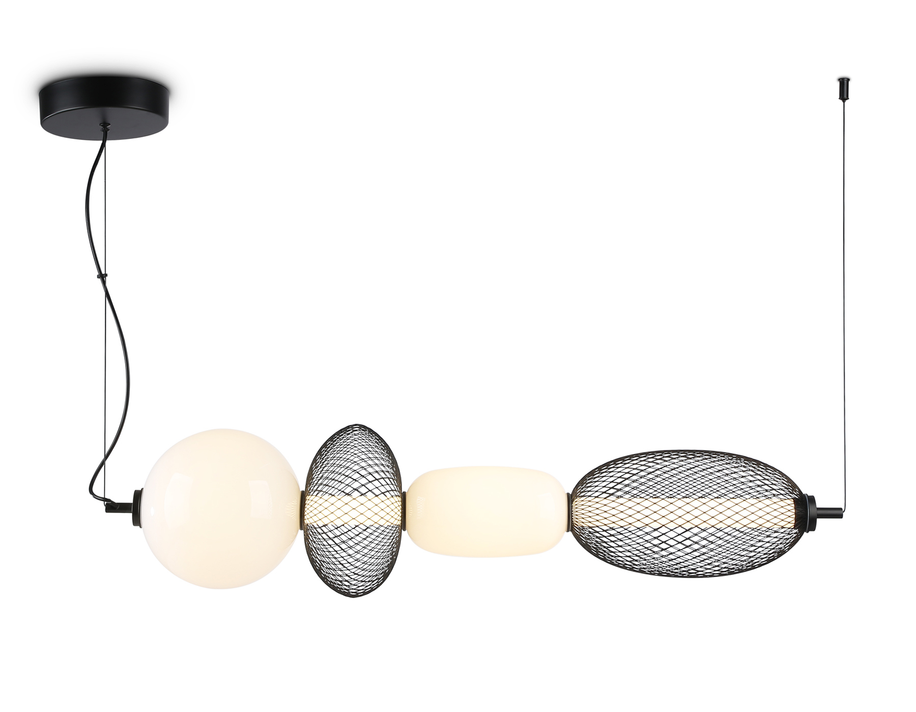 Изображение товара Светильник подвесной светодиодный Ambrella light High light Lh11010* 18 м² теплый белый свет цвет белый/черный