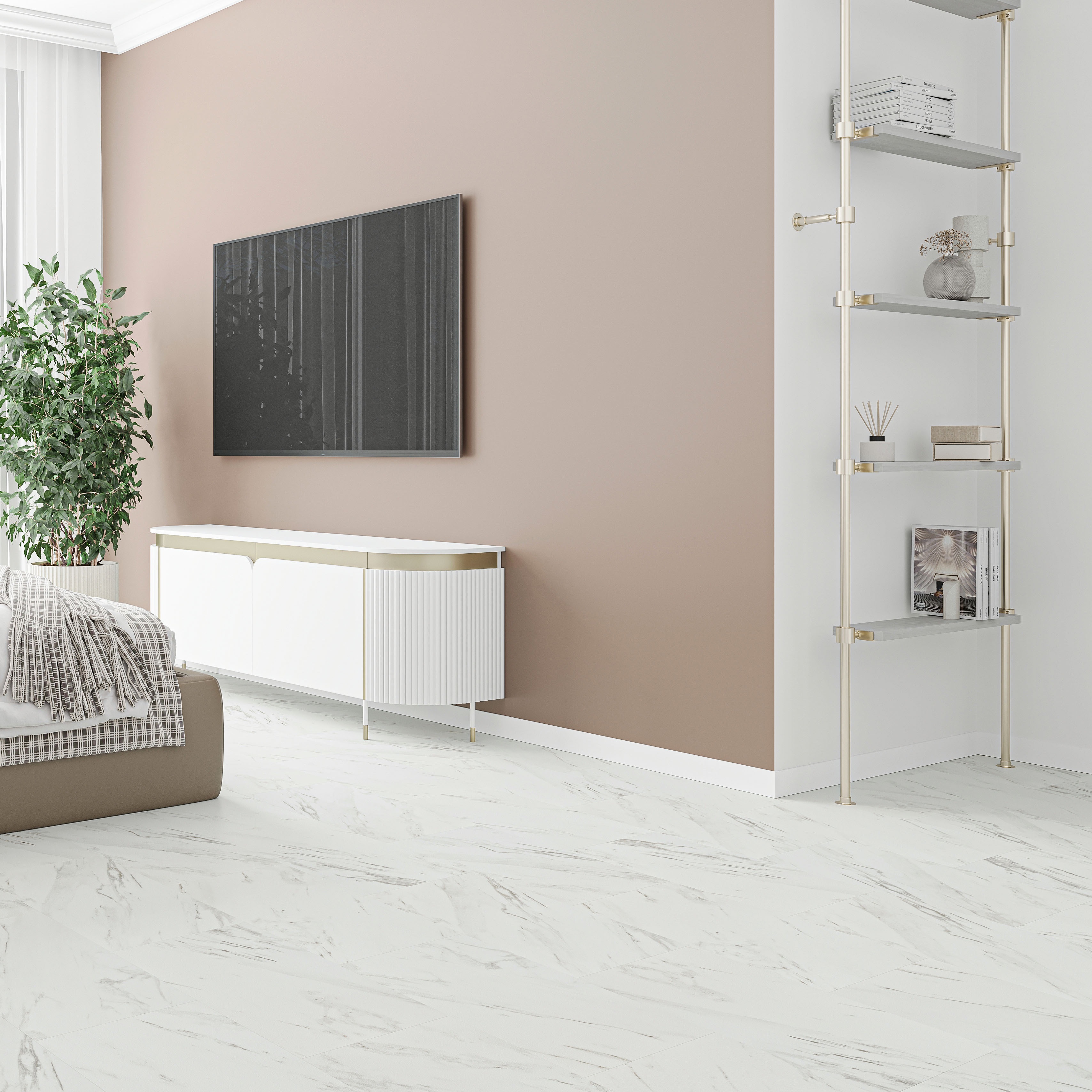 Изображение товара SPC плитка Unolaperla с подложкой класс 43 толщина 5 мм 2.605 м²