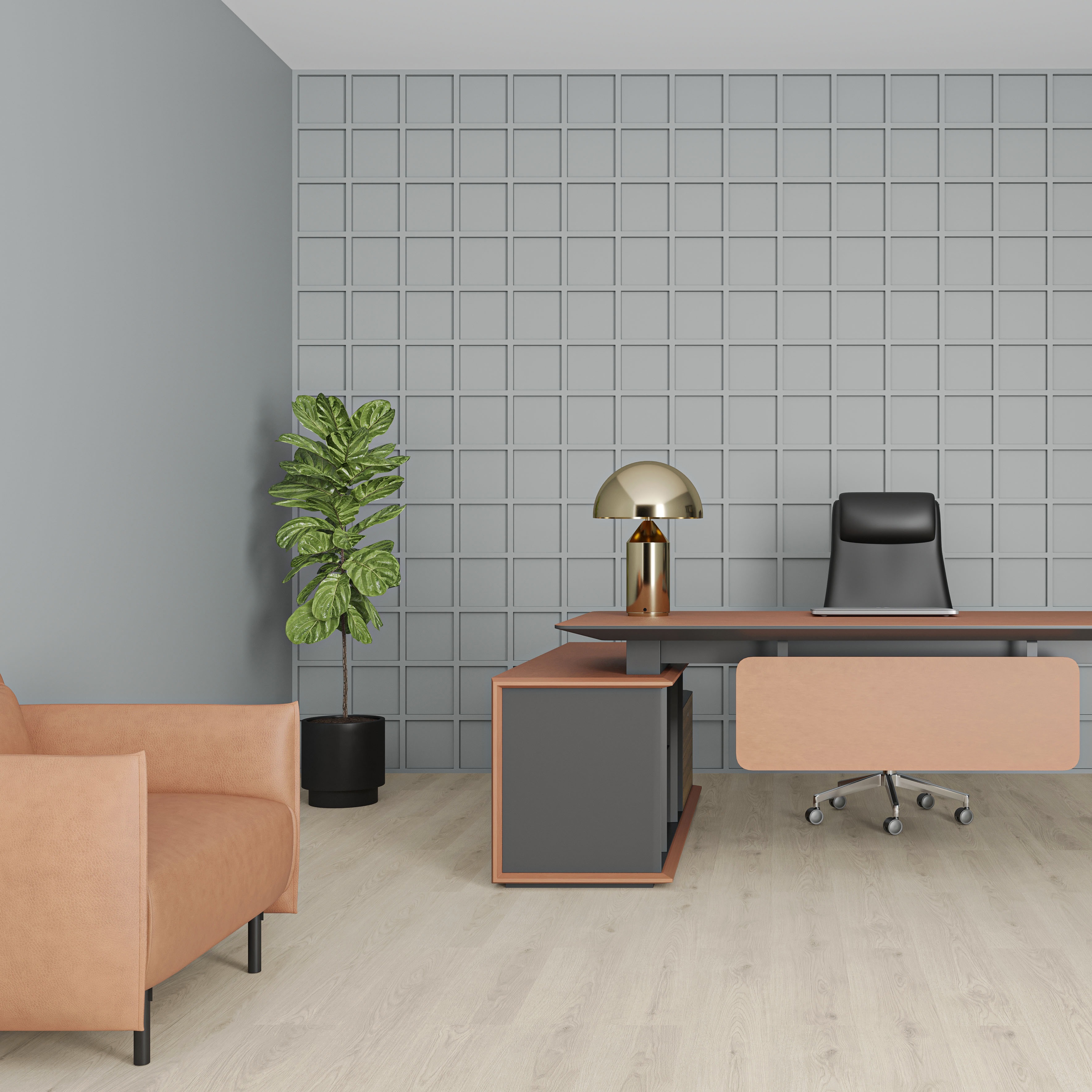 Изображение товара SPC плитка Grigio Fiori класс 34 4 мм 3,069 м² влагостойкая с замковым соединением