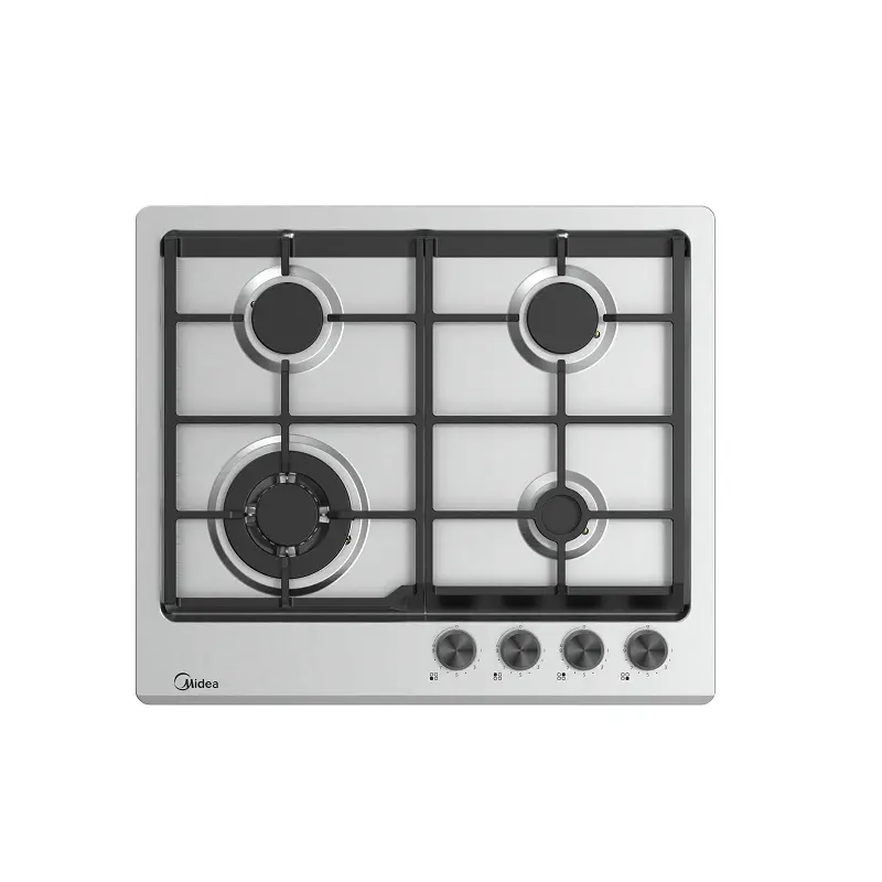 Изображение товара Газовая варочная панель Midea MG 59 см 4 конфорки цвет серый / серебристый