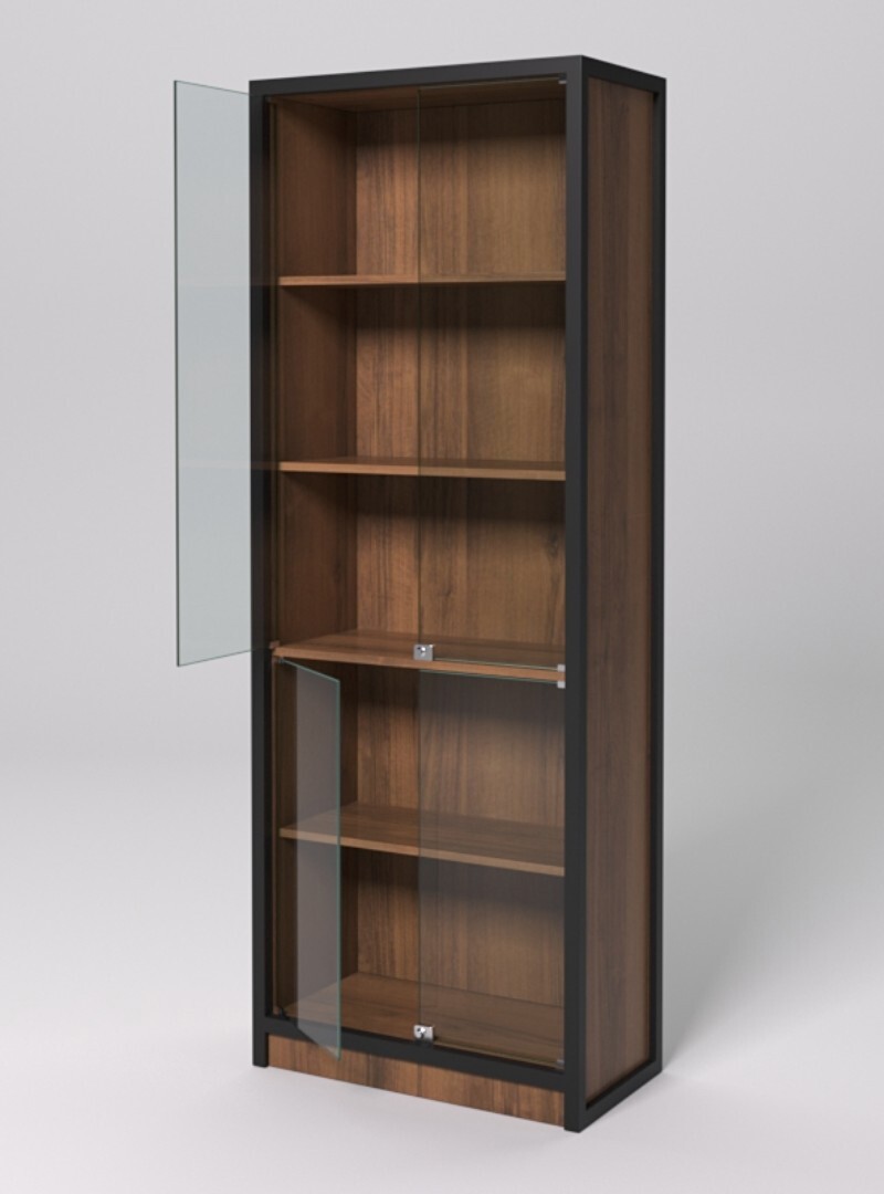 Изображение товара Шкаф-витрина 71x192 см Стронг ШВ-51 стекло цвет орех