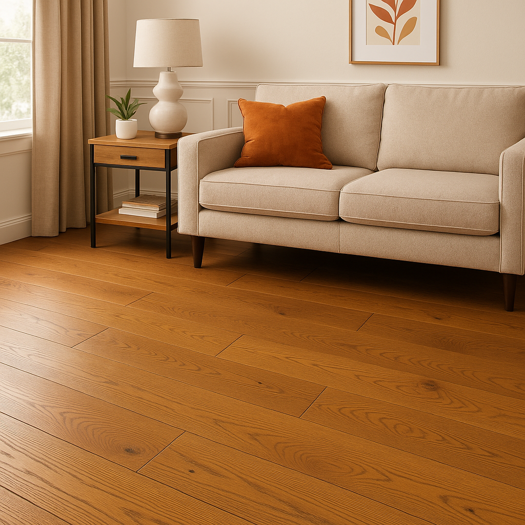 Изображение товара Паркетная доска дуб DW Flooring DW-054-0 HCR 23 класс 14 мм толщина натуральный дуб