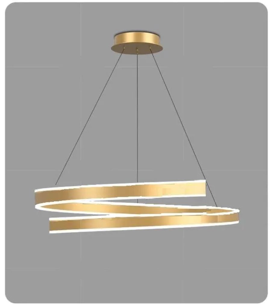 Изображение товара Подвесная светодиодная люстра модель 2710-800 в стиле современный дизайн золотистая с пультом