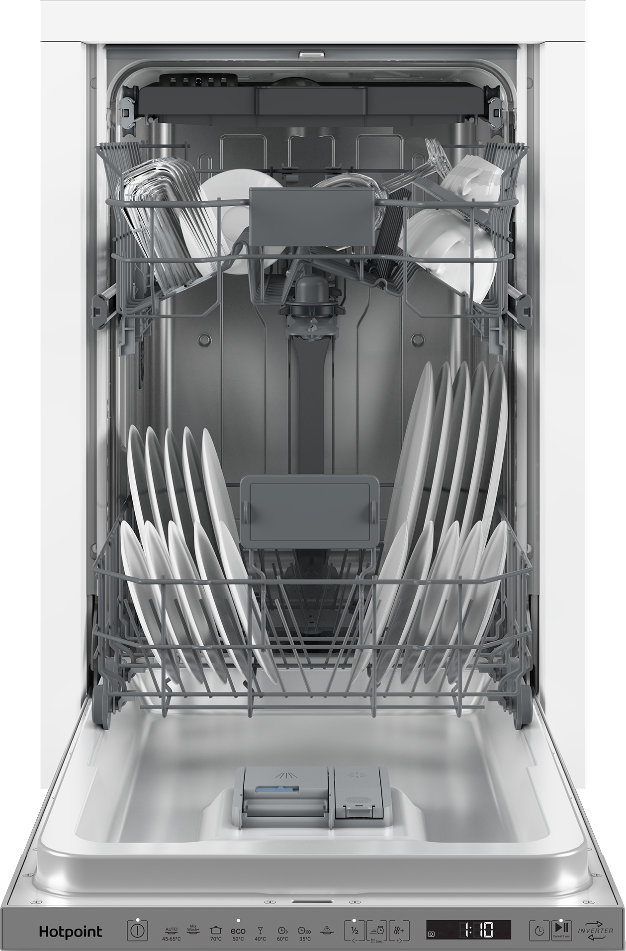 Встраиваемая посудомоечная машина Hotpoint HIS 2D86 D 45 см 8 программ цвет нержавеющая сталь - 2