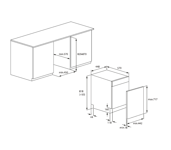 Встраиваемая посудомоечная машина Hotpoint HIS 2D86 D 45 см 8 программ цвет нержавеющая сталь - 6