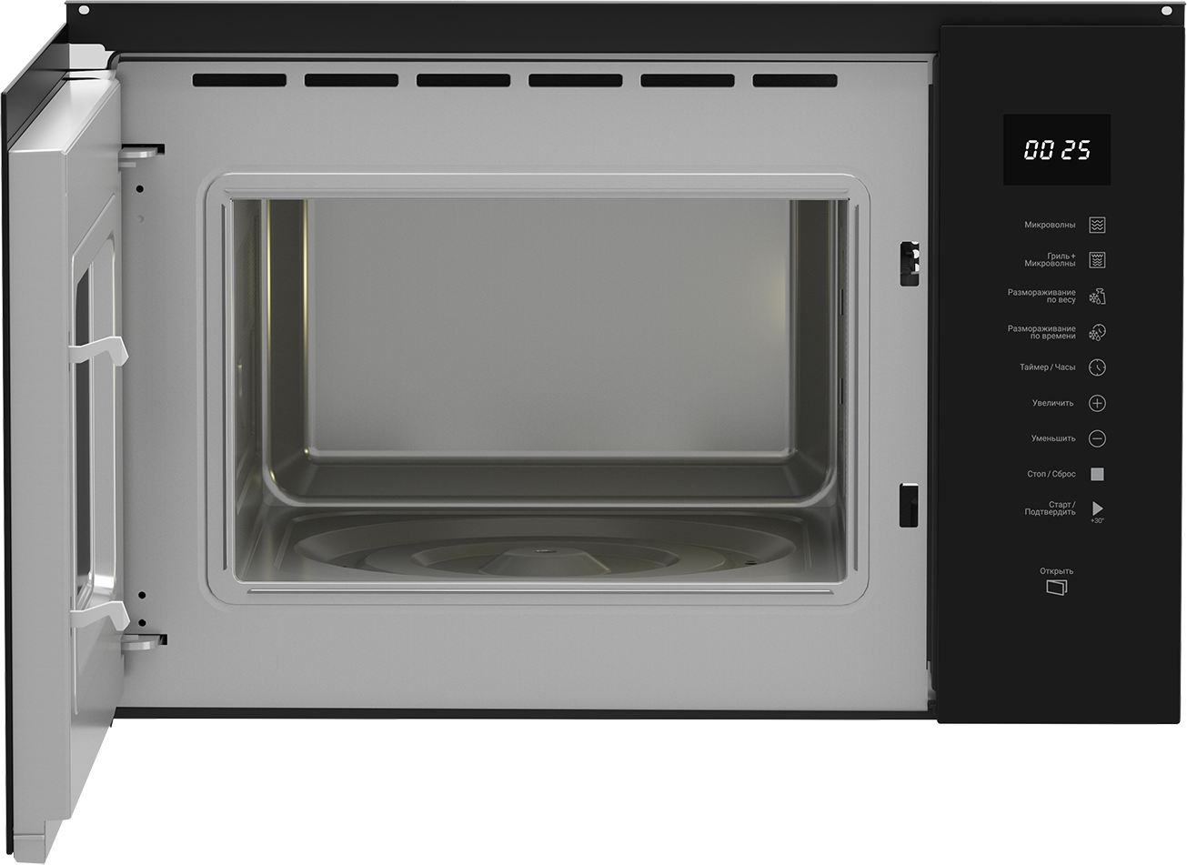 Микроволновая печь Hotpoint MF25G встраиваемая 25 л 59.4x36.5x38.7 см сенсорное управление цвет черный - 3