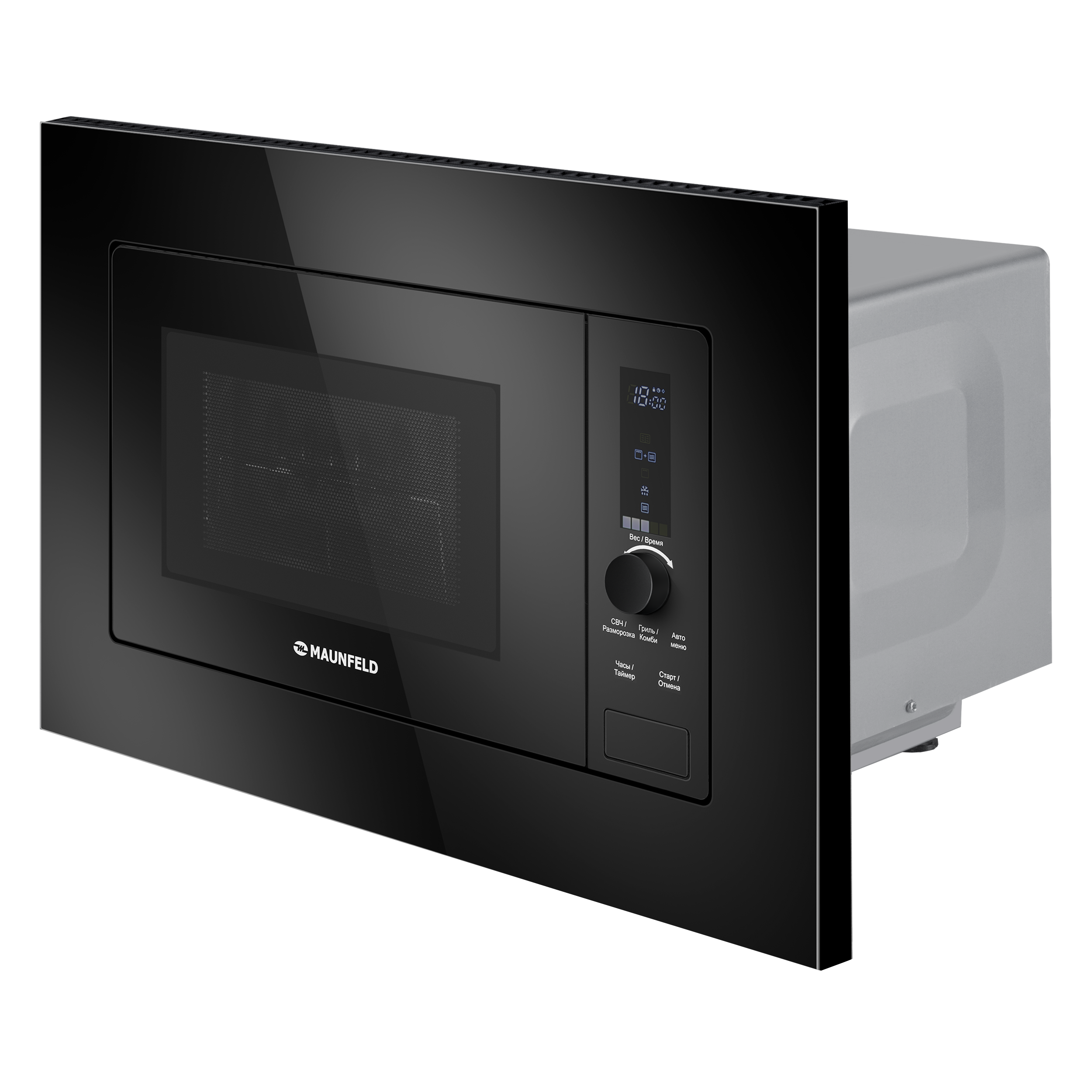 Микроволновая печь Maunfeld JBMO820GB01 встраиваемая 20 л 59.5x31.7x39 см кнопочное управление цвет черный - 1