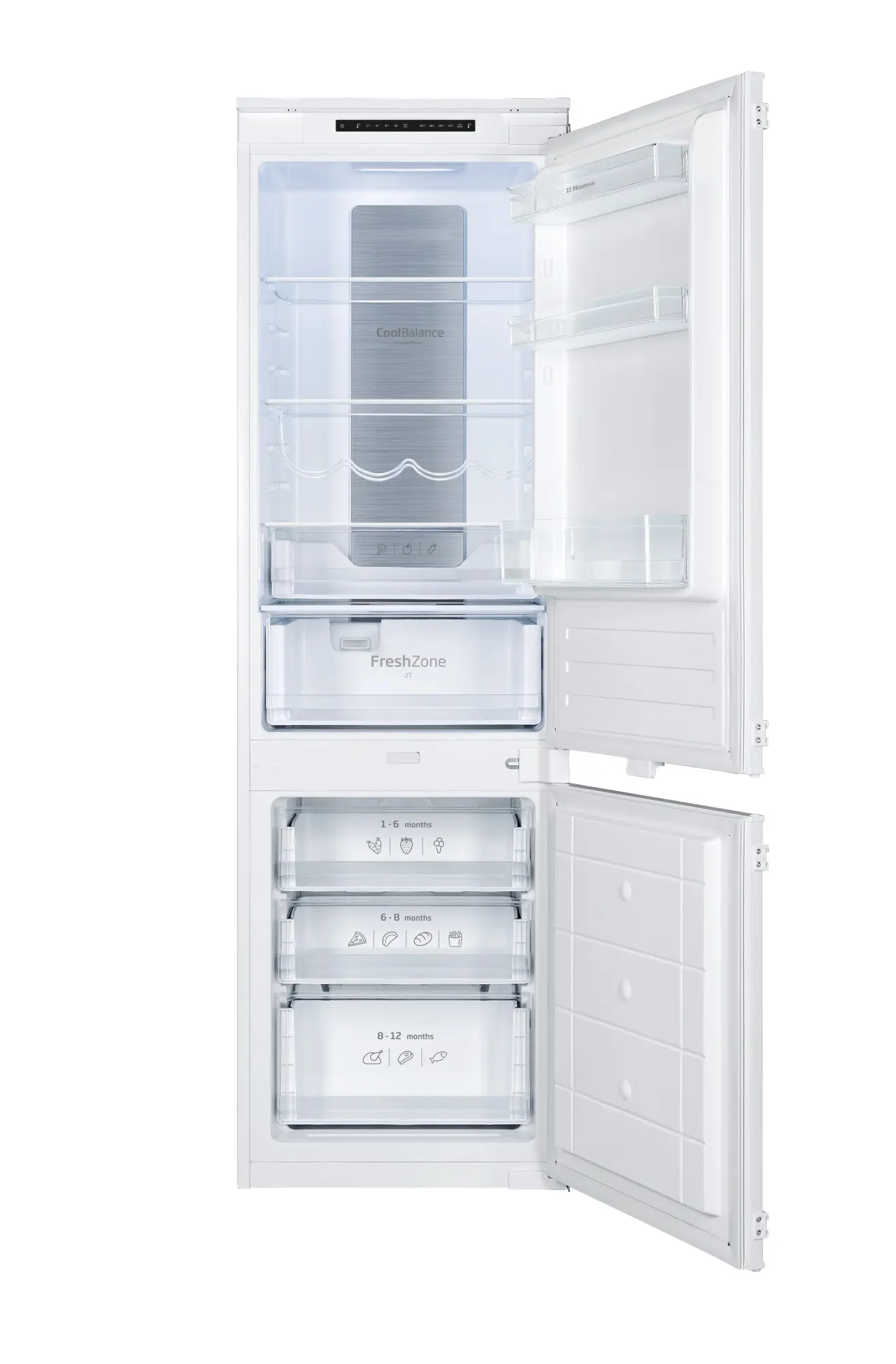 Холодильник двухкамерный встраиваемый Hansa BK307.2NFZC 54x177x55 см цвет белый - 3
