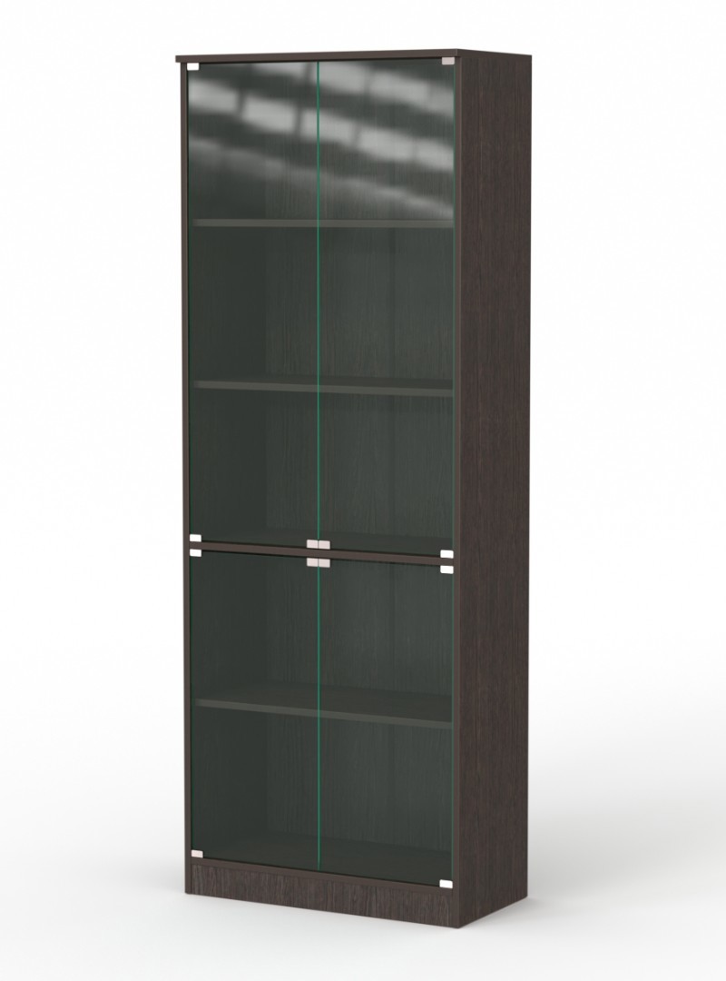 Изображение товара Офисный шкаф-витрина ШВ-55 71x192 см Венге ЛДСП Россия