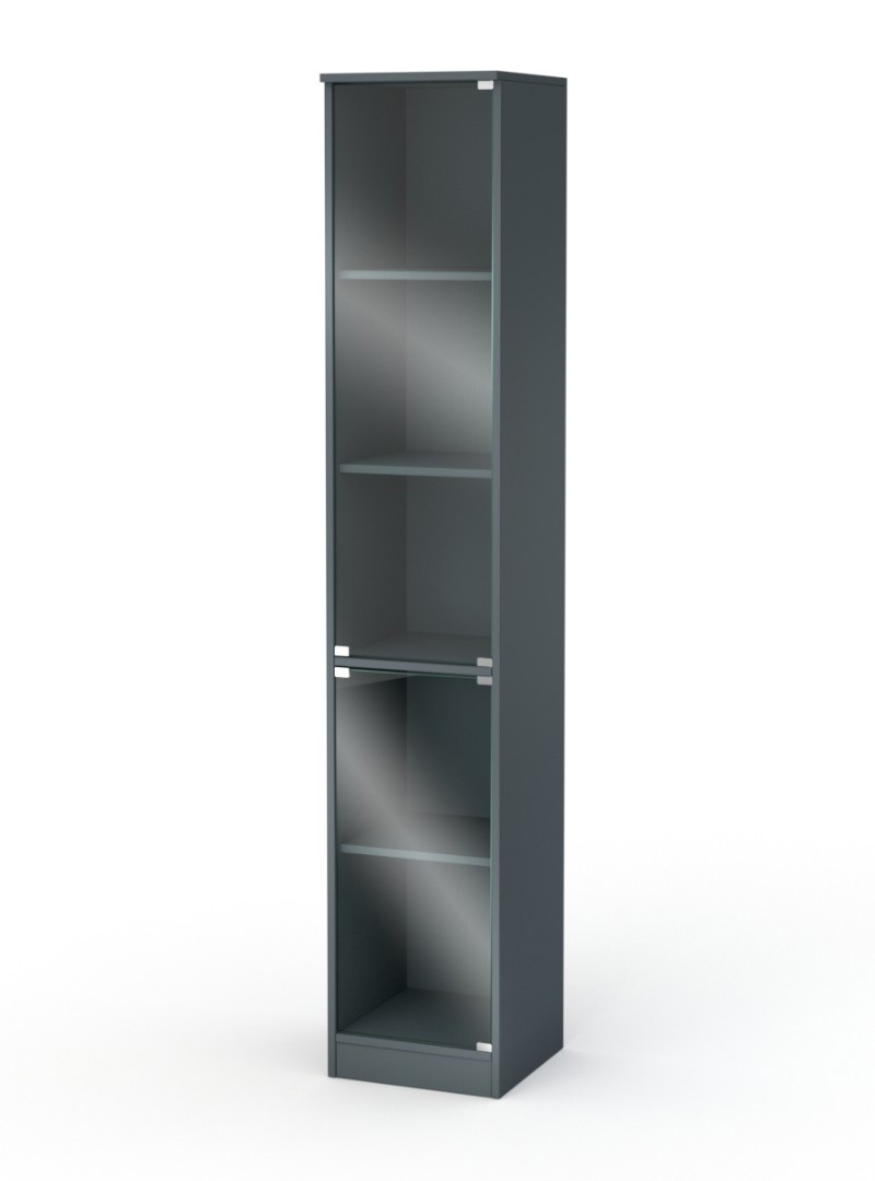 Изображение товара Шкаф-витрина 35x192 см ШВ-52 ЛДСП темно-серый