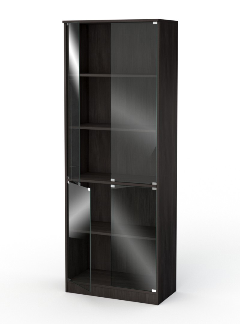 Изображение товара Шкаф-витрина 71x192 см ШВ-51 из ЛДСП цвет грейвуд