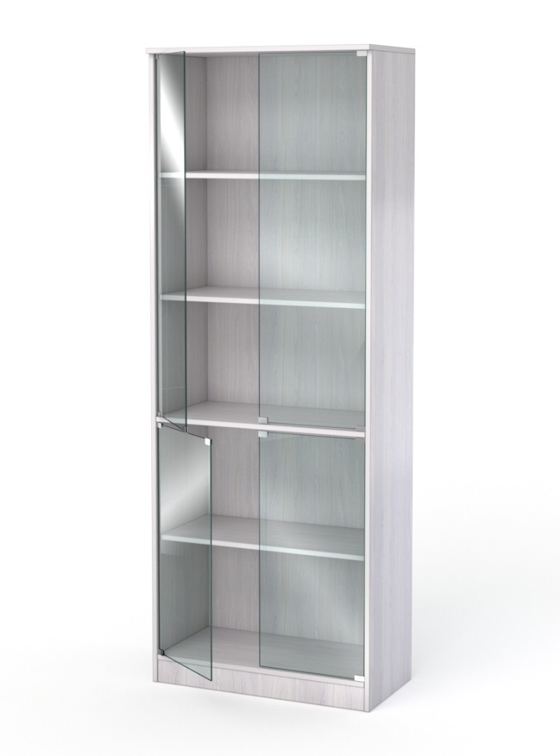 Изображение товара Шкаф-витрина офисный ШВ-51 71x192 см яркий ясень светлый