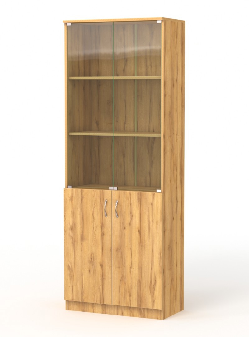 Изображение товара Шкаф-витрина 71x192 см ШВ-56 ЛДСП цвет дуб золотистый