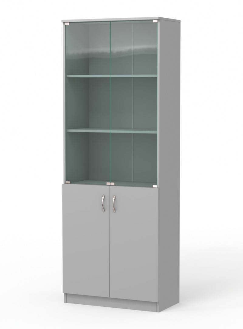 Изображение товара Офисный шкаф-витрина ШВ-56 с остеклёнными дверцами 71x192 см