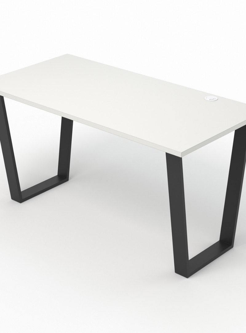 Изображение товара Стол Стронг №11 140x75x70 см металл белый в стиле ЛОФТ