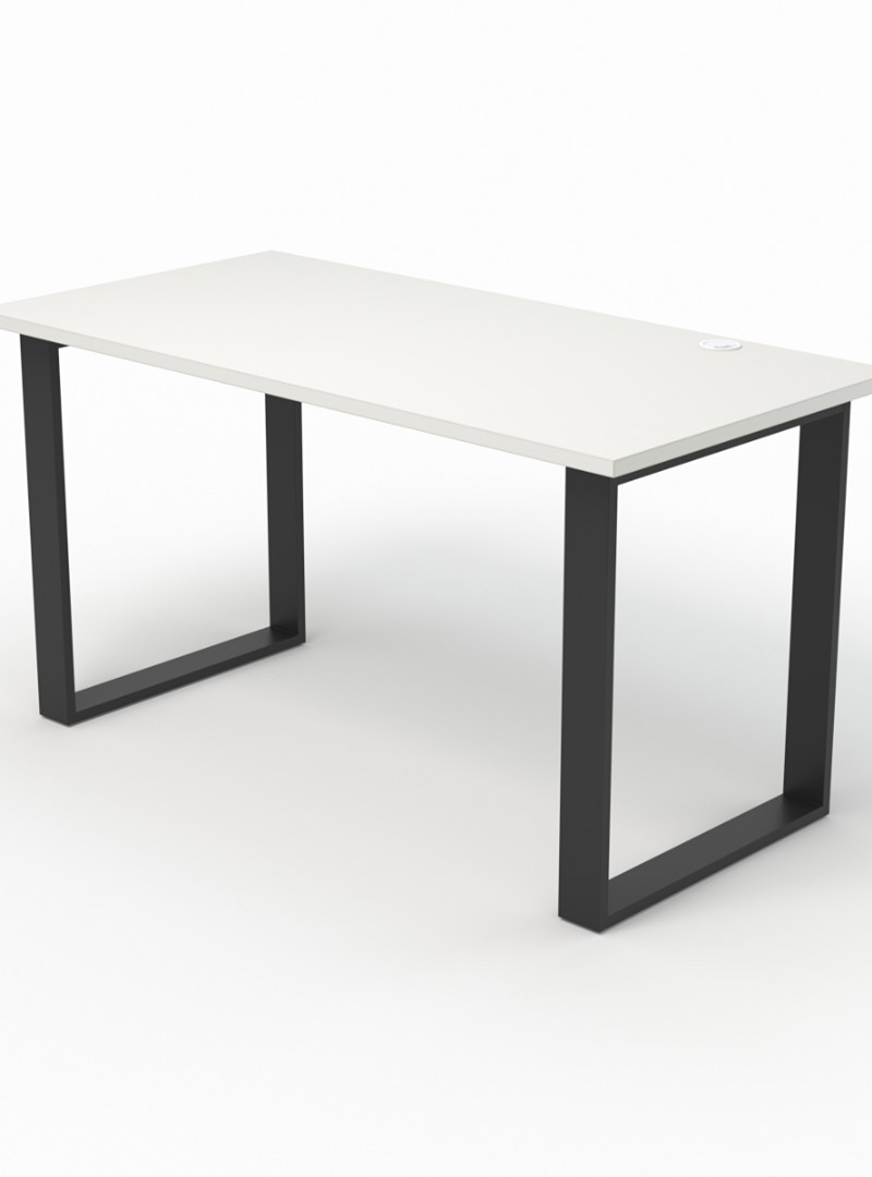 Изображение товара Стол Стронг №14 в стиле Лофт 140x70 см металлический белый современный офисный