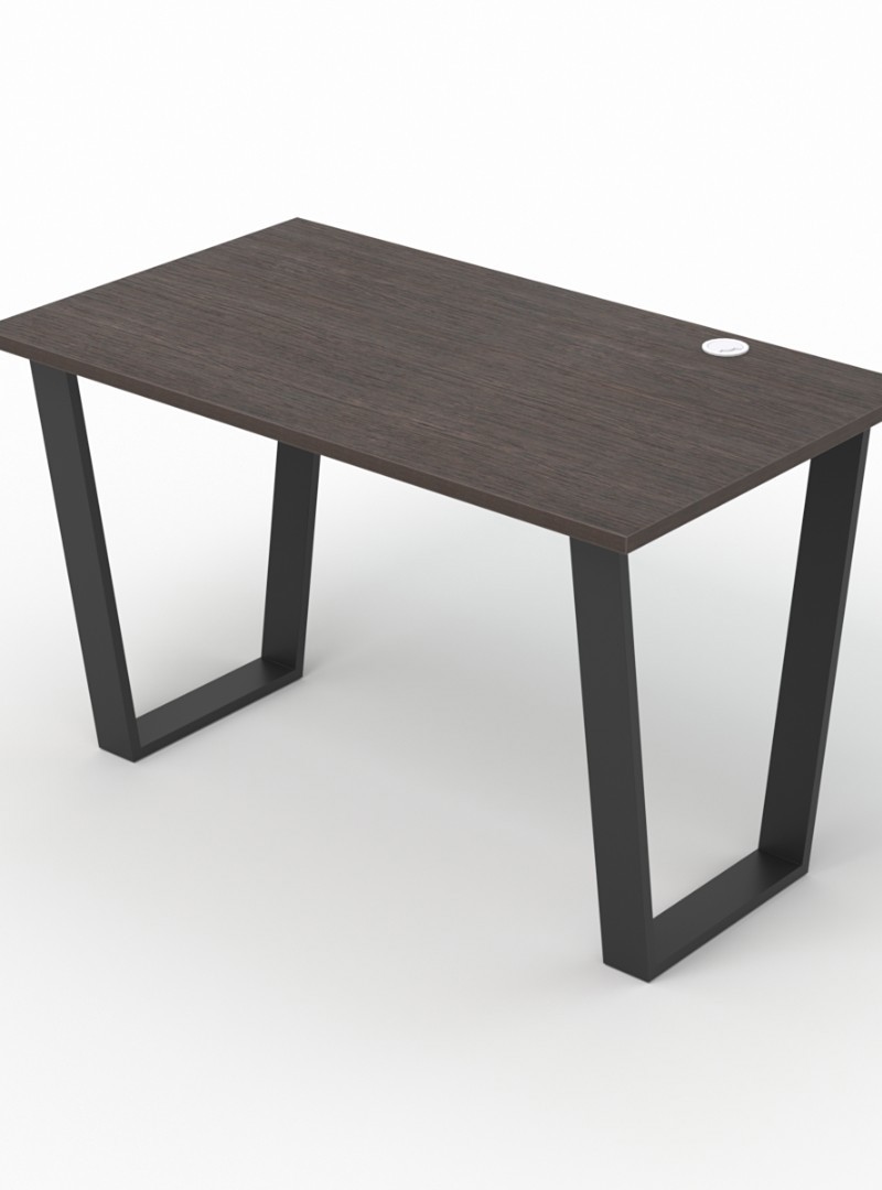 Изображение товара Стол Стронг №9 120x75x70 см металл цвет дуб венге стиль ЛОФТ