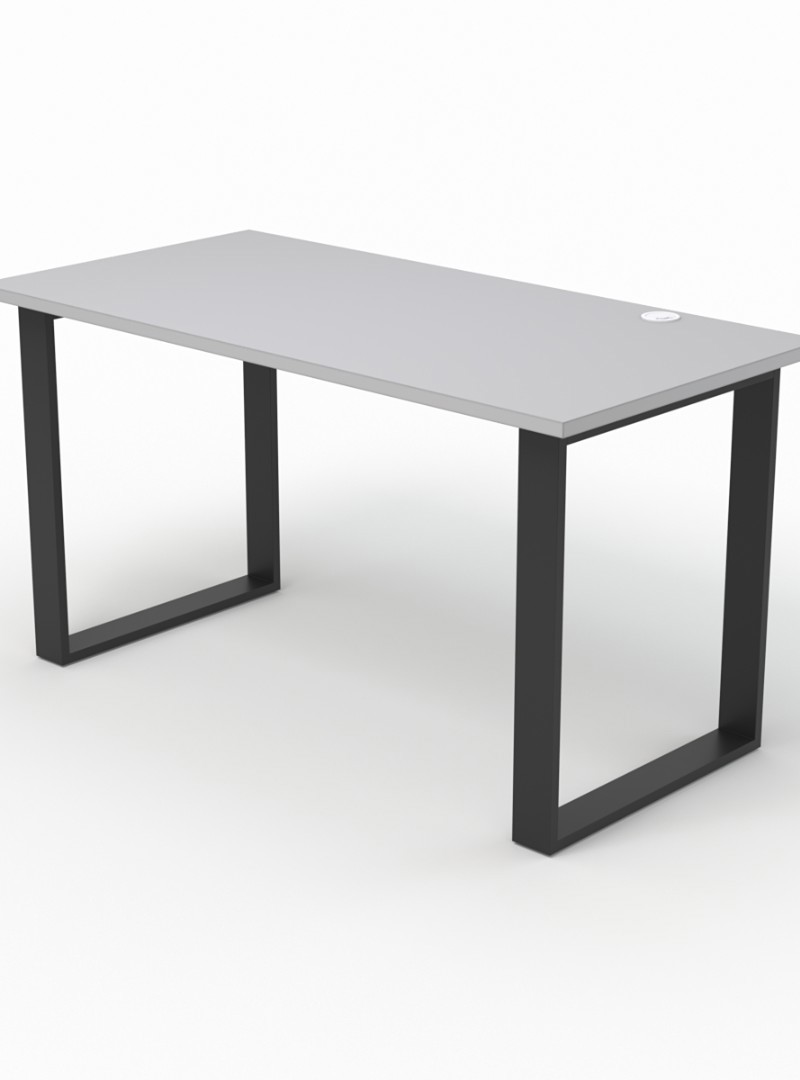 Изображение товара Стол Стронг №14 в стиле ЛОФТ 140x75 см серый металлик
