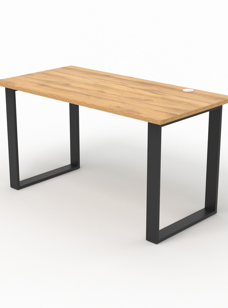 Изображение товара Стол Стронг №14 140x75x70 см в стиле Лофт металлический бежевый золотой