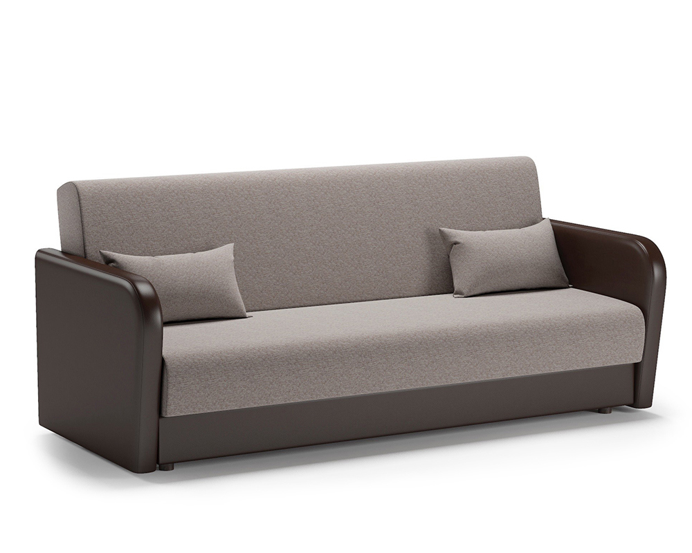 Изображение товара Диван раскладной Гамма Лига М 204x93 см латте/шоколад