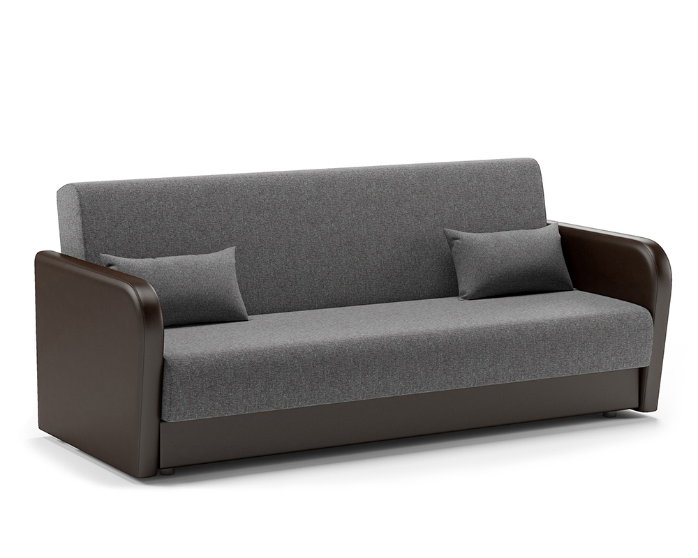 Изображение товара Диван раскладной Гамма Лига, темно-серый, 204x89x93 см