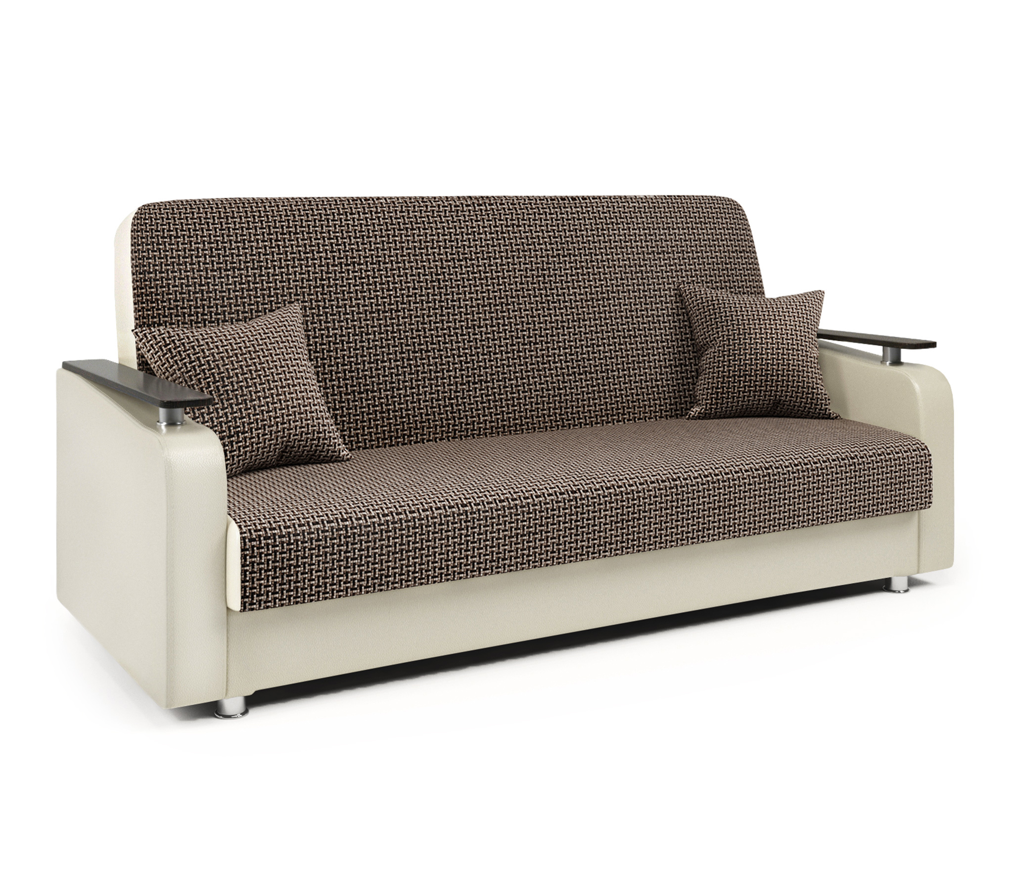 Изображение товара Диван раскладной Гамма Мелодия ДП №1 215x100x100 см рогожка цвет коричневый/бежевый