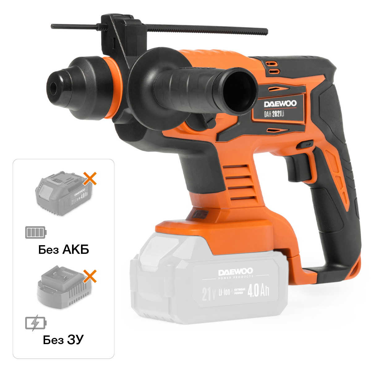 Изображение товара Перфоратор аккумуляторный DAH 2821Li Daewoo без АКБ и ЗУ