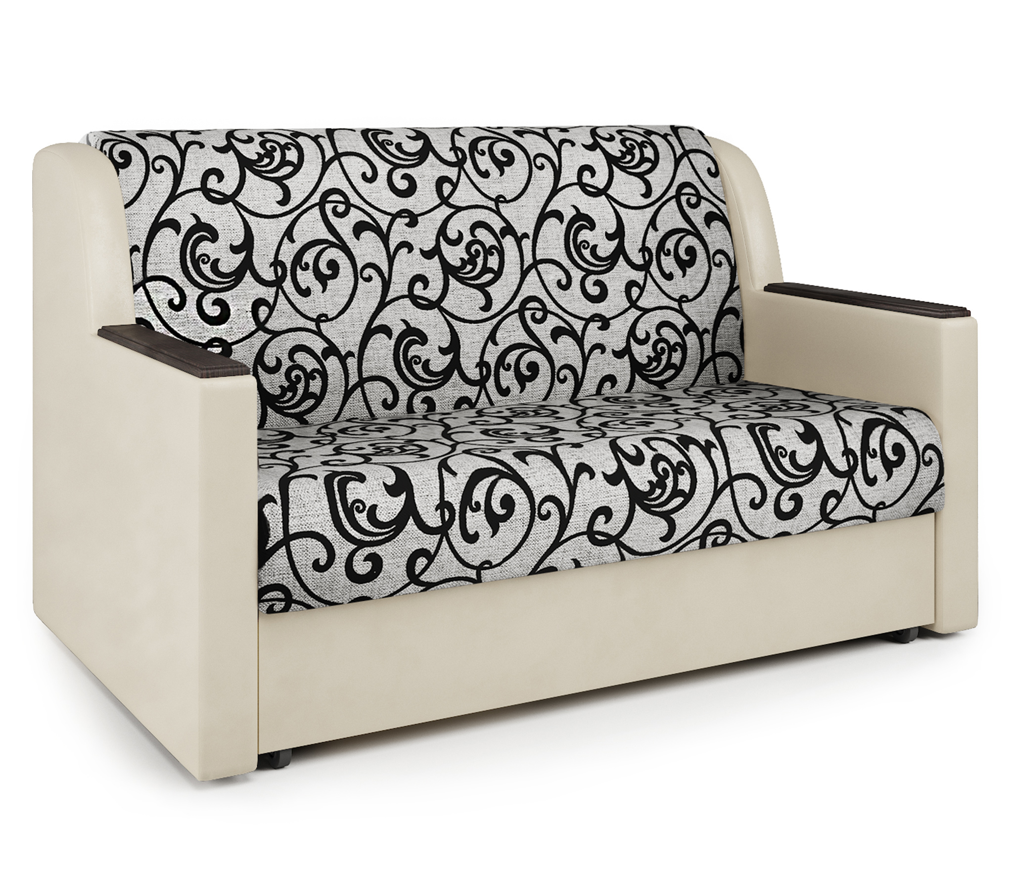 Изображение товара Диван раскладной Гамма Аккорд Д 140x95x110 см шенилл цвет бежевый/серый с узорами